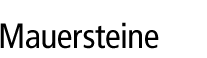 Mauersteine